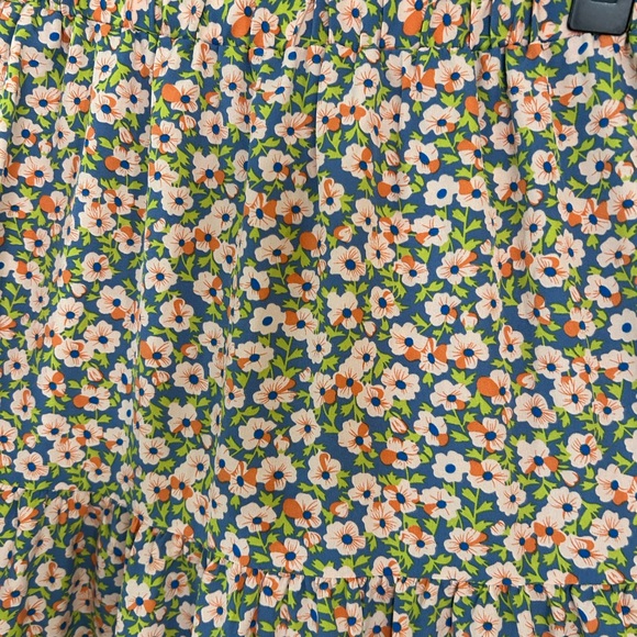 SHEIN floral Tiered green and pink size small Trumpet Maxi Skirt - Picture 3 of 4